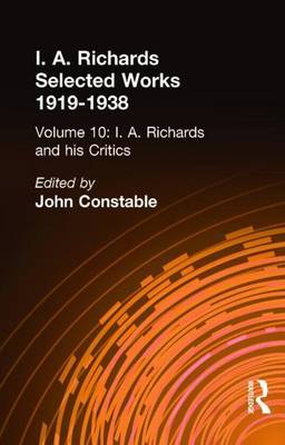 Book cover for I a Richards & His Critics V10