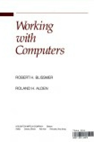 Cover of Working with Computers (with 5 1/4" Disc)