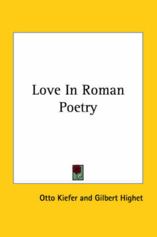 Cover of Love in Roman Poetry