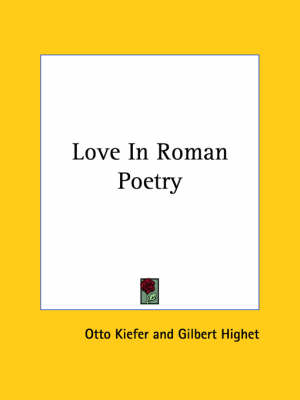 Book cover for Love in Roman Poetry