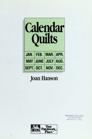 Cover of Calendar Quilts