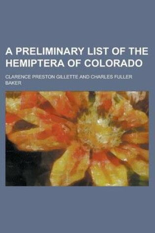 Cover of A Preliminary List of the Hemiptera of Colorado