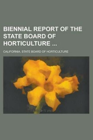 Cover of Biennial Report of the State Board of Horticulture