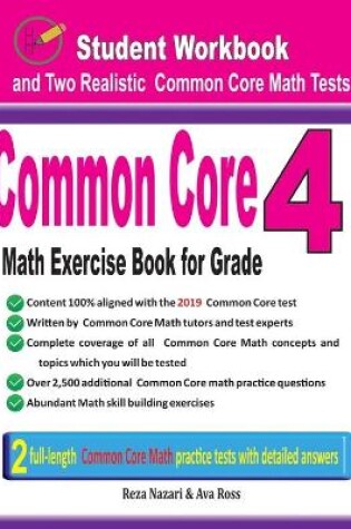 Cover of Common Core Math Exercise Book for Grade 4