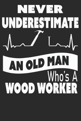 Book cover for Never Underestimate an Old Man Who's a Woodworker