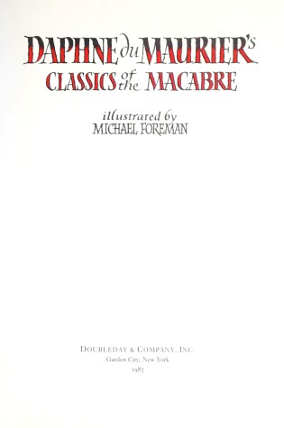 Cover of Daphne Du Maurier's Classics of the Macabre