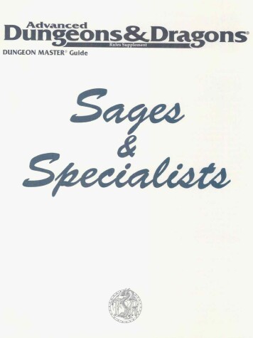 Book cover for Sages and Specialists