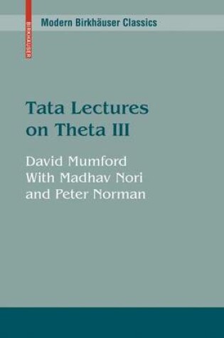 Cover of Tata Lectures on Theta III
