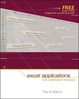 Book cover for Excel Applications for Corporate Finance with Excel Tutor