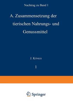 Book cover for Chemie der menschlichen Nahrungs- und Genussmittel