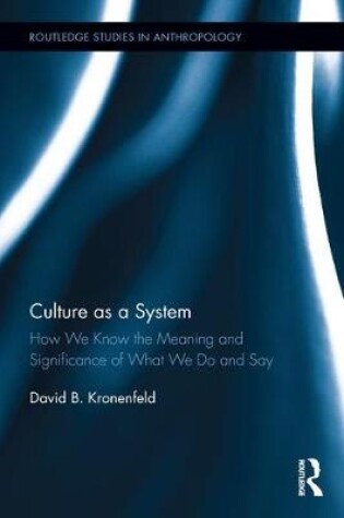 Cover of Culture as a System