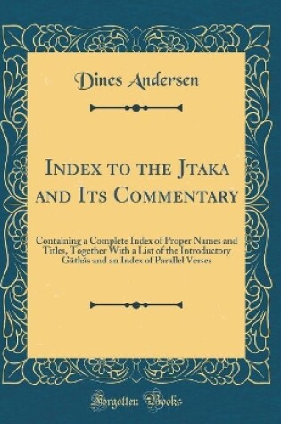 Cover of Index to the Jātaka and Its Commentary