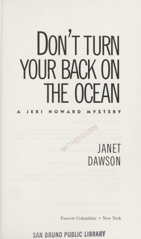 Book cover for Don't Turn Your Back on the Ocean