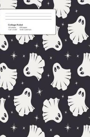Cover of Halloween Ghosts Composition College Ruled (7.44 x 9.69) 200 pages V5