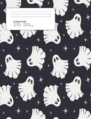Book cover for Halloween Ghosts Composition College Ruled (7.44 x 9.69) 200 pages V5