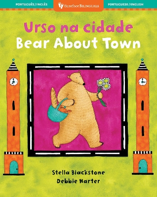 Book cover for Bear About Town (Bilingual Portuguese & English)