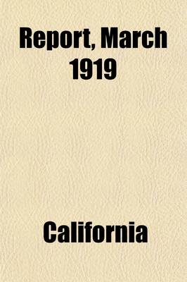 Book cover for Report, March 1919