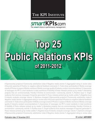 Book cover for Top 25 Public Relations KPIs of 2011-2012