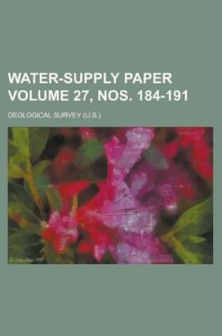 Cover of Water-Supply Paper Volume 27, Nos. 184-191