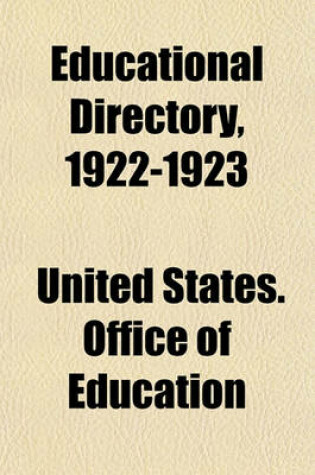 Cover of Educational Directory, 1922-1923