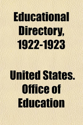 Book cover for Educational Directory, 1922-1923