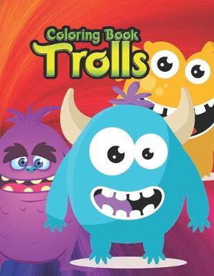 Book cover for coloring book trolls