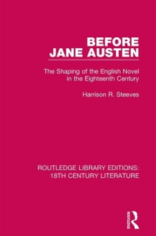 Cover of Before Jane Austen