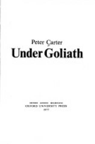 Cover of Under Goliath