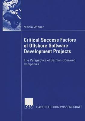 Book cover for Critical Success Factors of Offshore Software Development Projects