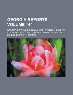 Book cover for Georgia Reports Volume 144