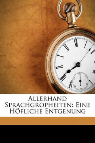 Cover of Allerhand Sprachgropheiten