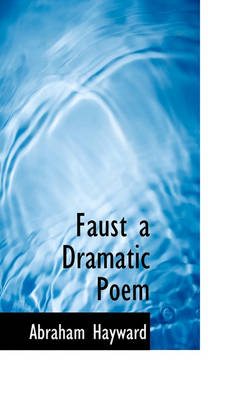 Book cover for Faust a Dramatic Poem