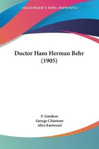 Cover of Doctor Hans Herman Behr (1905)