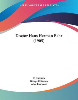 Book cover for Doctor Hans Herman Behr (1905)