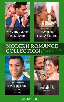 Book cover for Modern Romance July 2023 Books 1-4