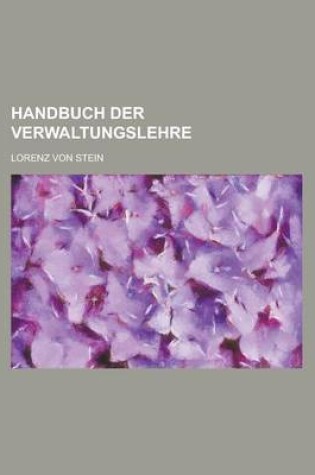 Cover of Handbuch Der Verwaltungslehre