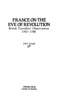 Book cover for France on the Eve of Revolution