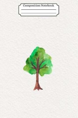 Cover of Composition Notebook Watercolor Tree Design Vol 24