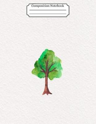 Book cover for Composition Notebook Watercolor Tree Design Vol 24
