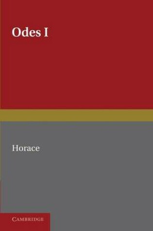 Cover of Horace Odes I
