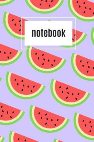 Cover of Watermelon print purple notebook