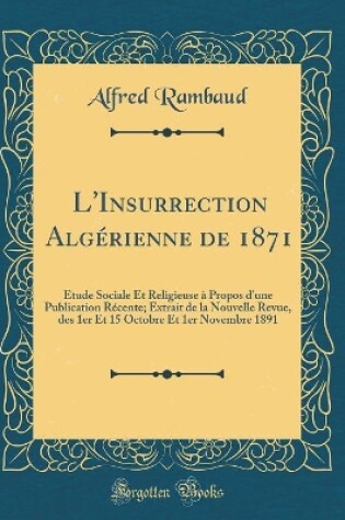 Cover of L'Insurrection Algerienne de 1871