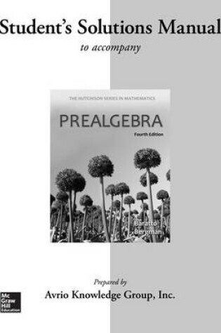 Cover of Student Solutions Manual for Prealgebra