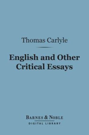 Cover of English and Other Critical Essays (Barnes & Noble Digital Library)