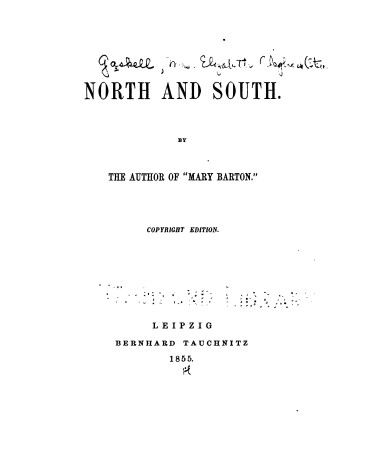 North and South by Elizabeth Cleghorn Gaskell