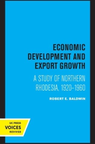 Cover of Economic Development and Export Growth