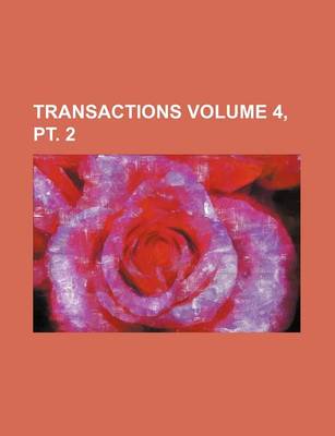 Book cover for Transactions Volume 4, PT. 2