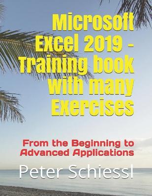 Book cover for Microsoft Excel 2019 - Training book with many Exercises