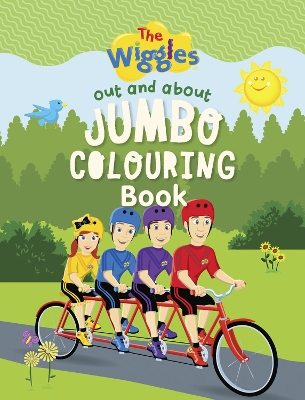 Book cover for Wiggles, The: Out And About Jumbo Colouring (Reissue)