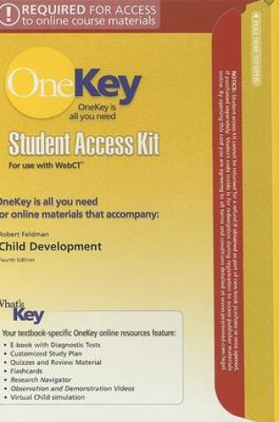 Cover of OneKey WebCT, Student Access Kit, Child Development